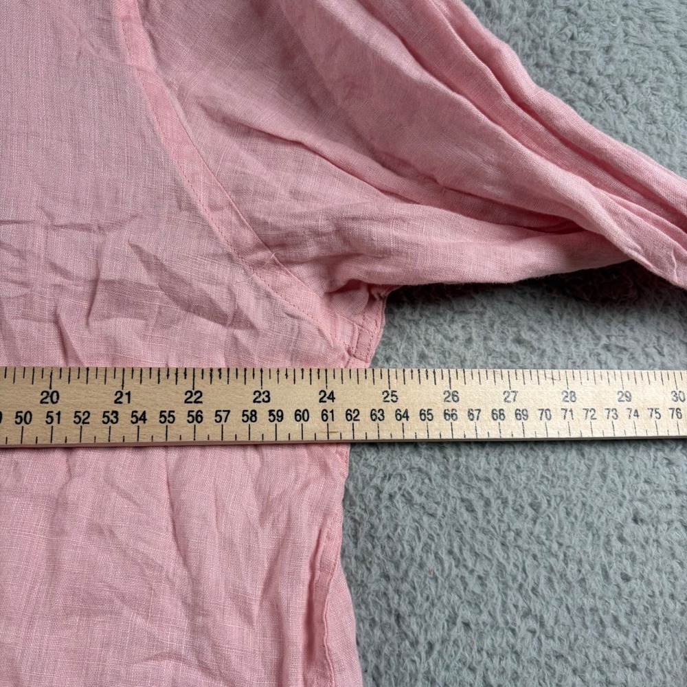 Club Room Luxury Linen Shirt Mens XL Pink Long Sleeve Button Down 100% Linen - Picture 5 of 6